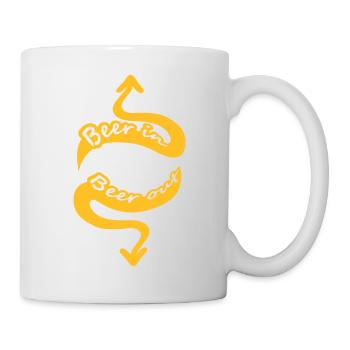 Beer In Beer Out - Tasse - Weiß - Rechts