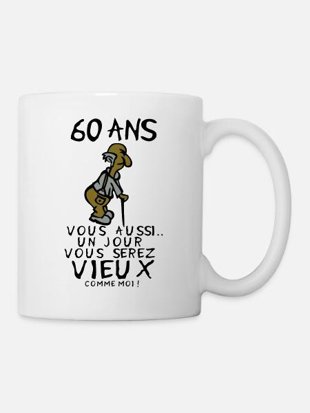 60 year old man birthday humou - Mug - white