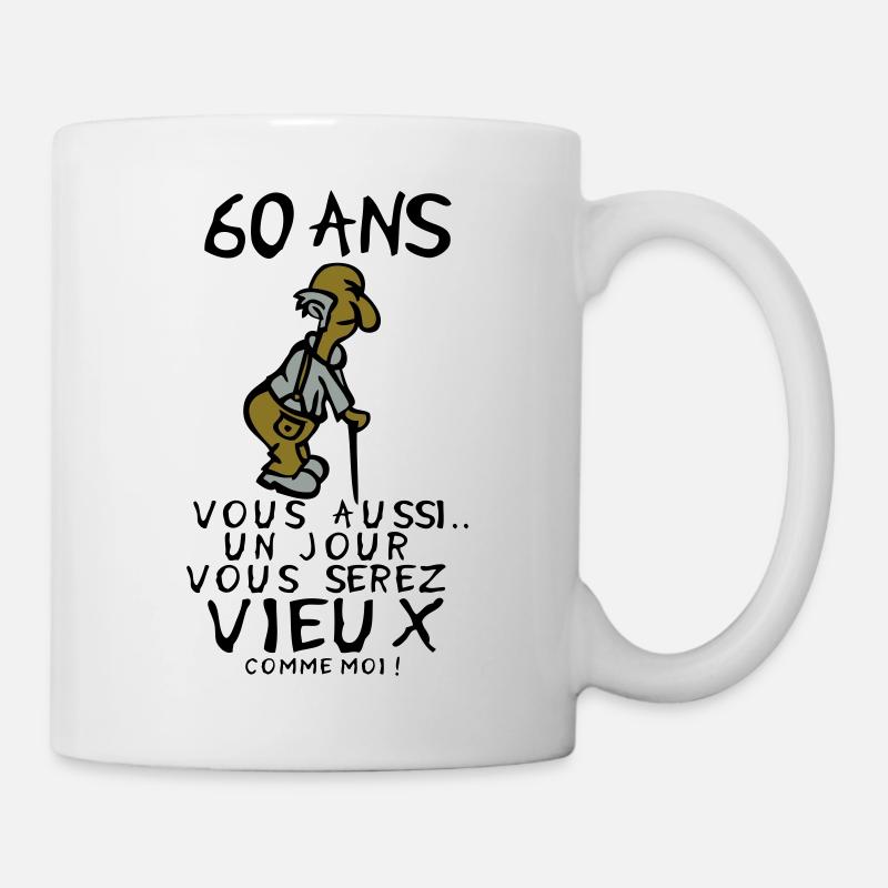 60 year old man birthday humou - Mug - white
