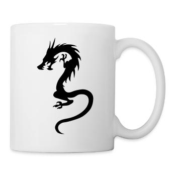 Drache - Tasse - Weiß - Rechts