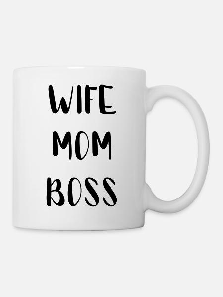 WIFE MOM BOSS - Tasse - Weiß