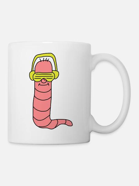 Cool Party Worm DJ - Mug blanc - blanc