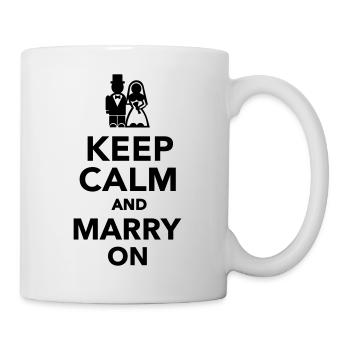 Keep calm and marry on - Mug blanc - blanc - Droite