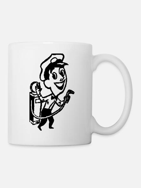 Benzin Männchen - Tasse - Weiß