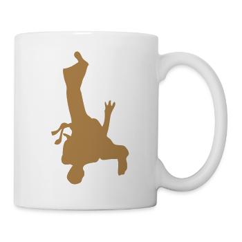 capoeira figure silhouette shadow - Mug - white - Right