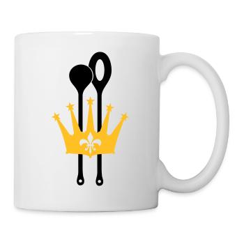 Couronne de la cuillère de bois - Mug blanc - blanc - Droite