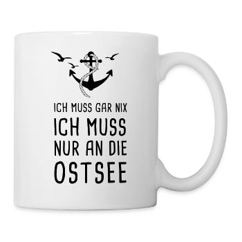 I don't have to go on holiday to the Baltic Sea - Mug - white - Right