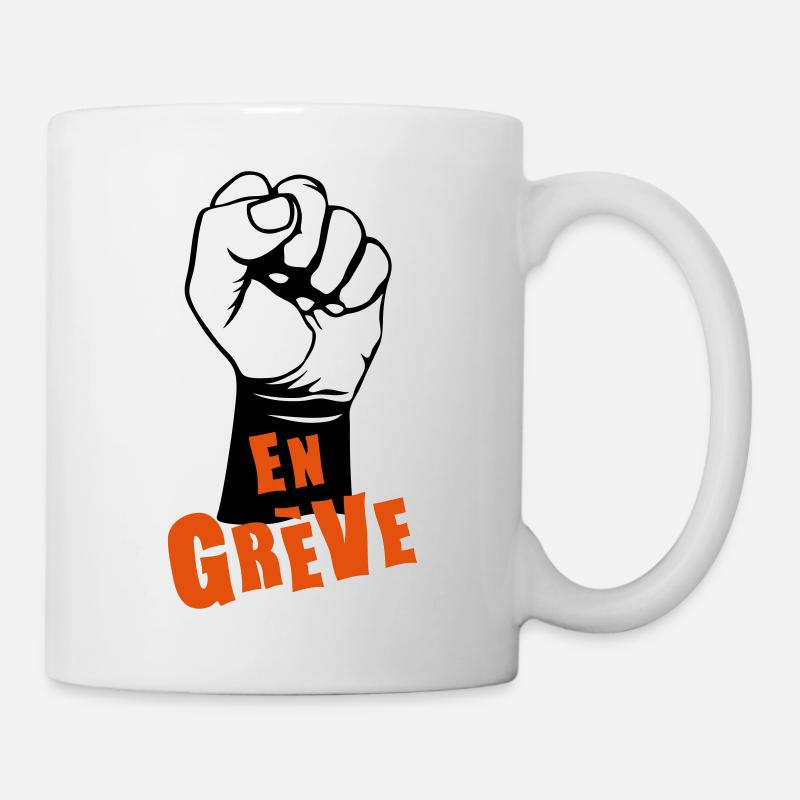en greve point leve coup - Mug blanc - blanc