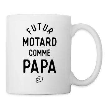 Futur motard cadeau bébé - Mug blanc - blanc - Droite