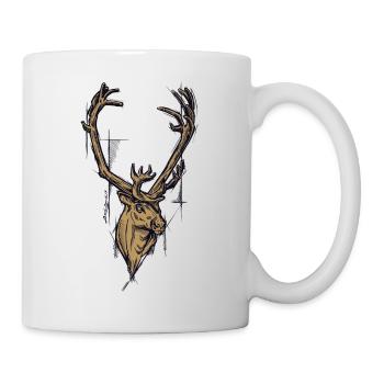 golden reindeer - Mug blanc - blanc - Droite