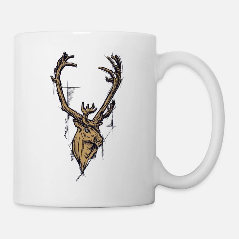 golden reindeer - Mug blanc - blanc