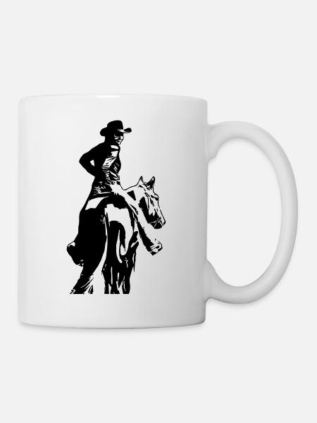 mit Pferd - Tasse - Weiß