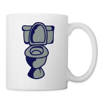 shit toilet toilet 25 - Mug - white - Right
