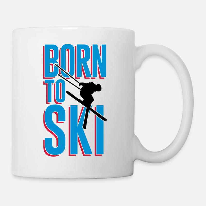 Born to Ski - Tasse - Weiß