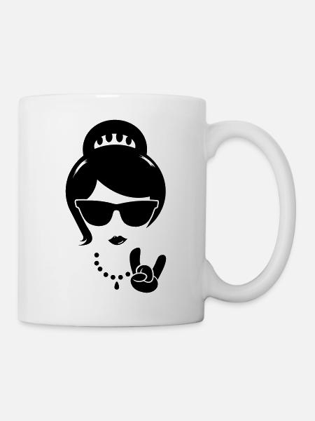 swag coole frau mutter swag hipster madchen boss - Tasse - Weiß