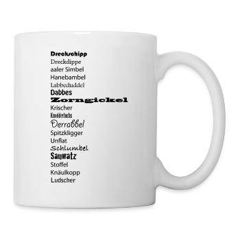 Hessische Schimpfwörter - Tasse - Weiß - Rechts
