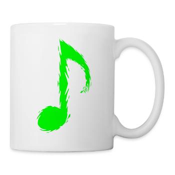 Music note Green. Light green. Vector - Mug - white - Right