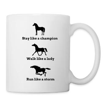 Cheval - Mug blanc - blanc - Droite