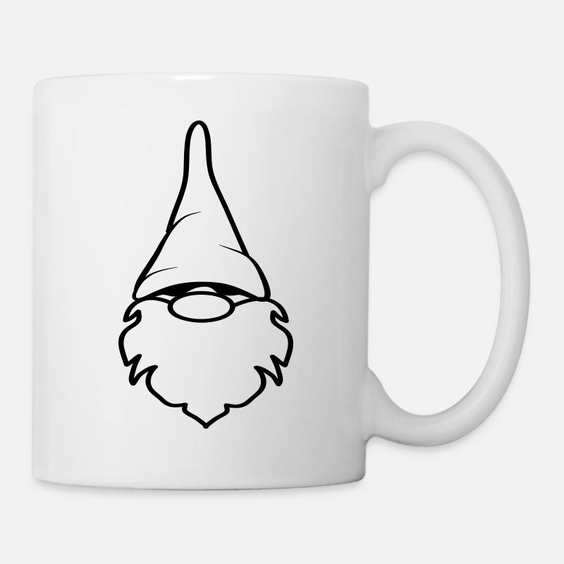 Nain bart drôle drôle stocking Cap - Mug blanc - blanc