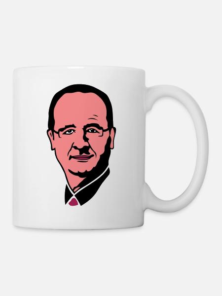 francois hollande president leader politique polit - Mug blanc - blanc