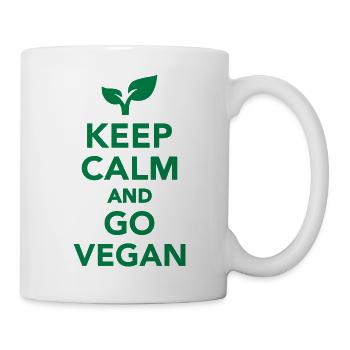 Keep calm and go Vegan - Mug blanc - blanc - Droite