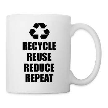recycler le devis de répétition - Mug blanc - blanc - Droite
