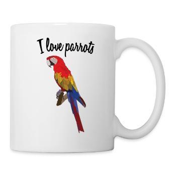 I love parrots - Mug - white - Right