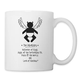Gutes Omen, der Gegner - Tasse - Weiß - Rechts