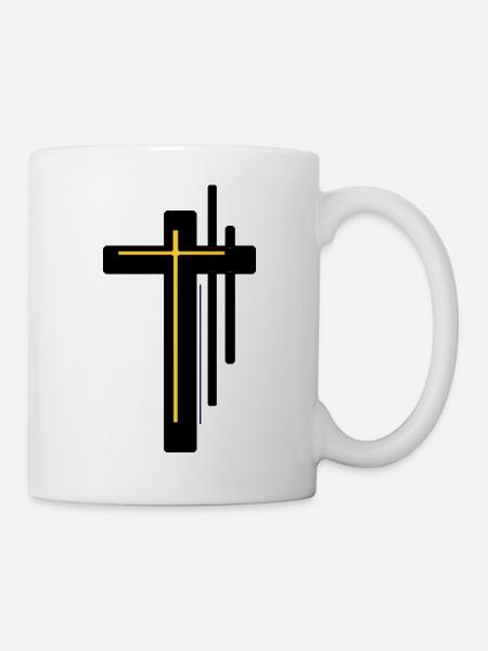 Croix chrétienne - Mug blanc - blanc