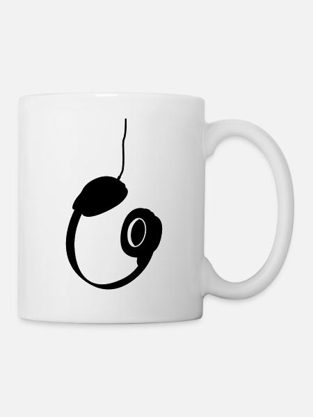 Kopfhörer - Tasse - Weiß