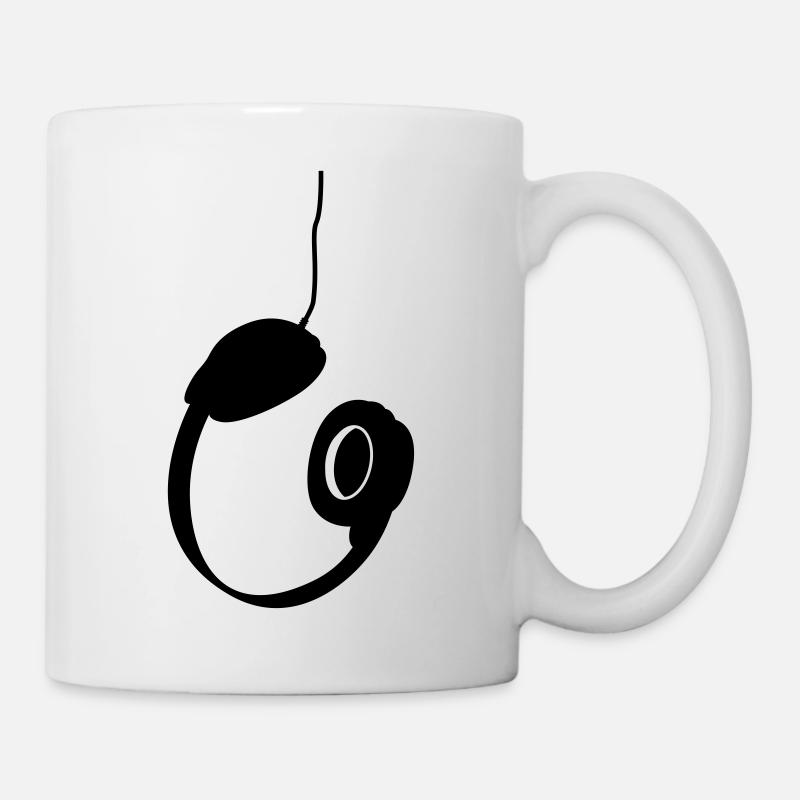 Kopfhörer - Tasse - Weiß