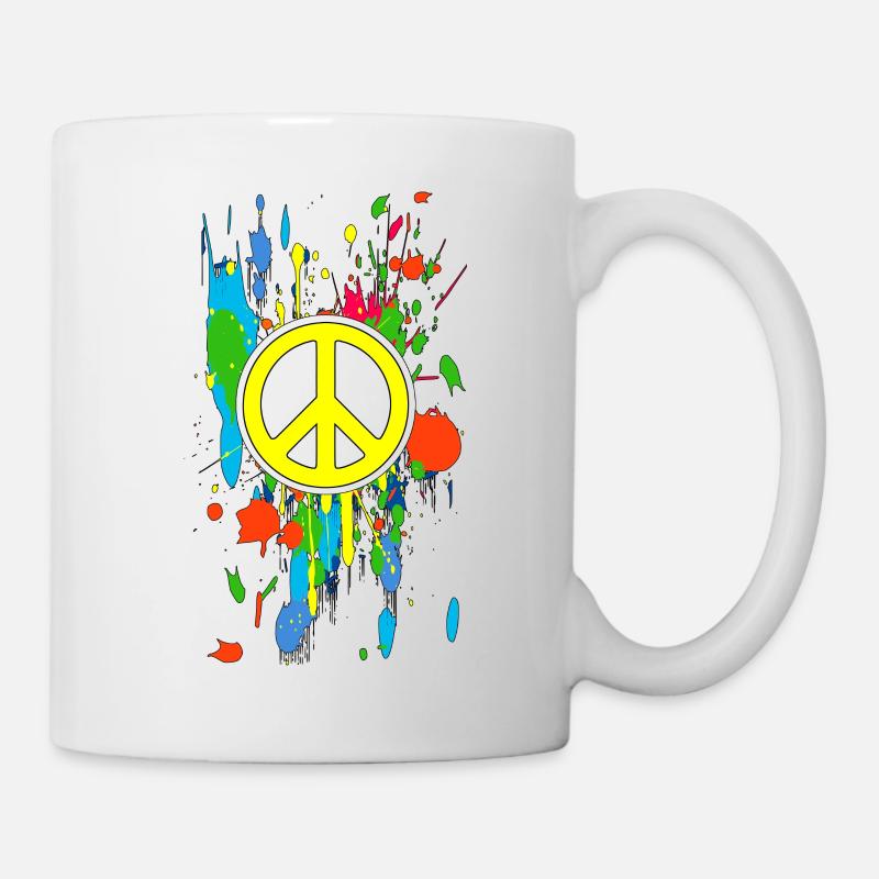 peace symbol 5 - Mug blanc - blanc