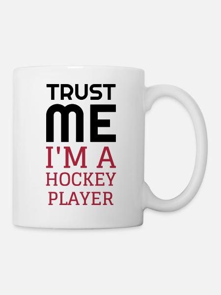 Hockey - Cross - Eishockey - Skater - Ice Hockey - Mug blanc - blanc