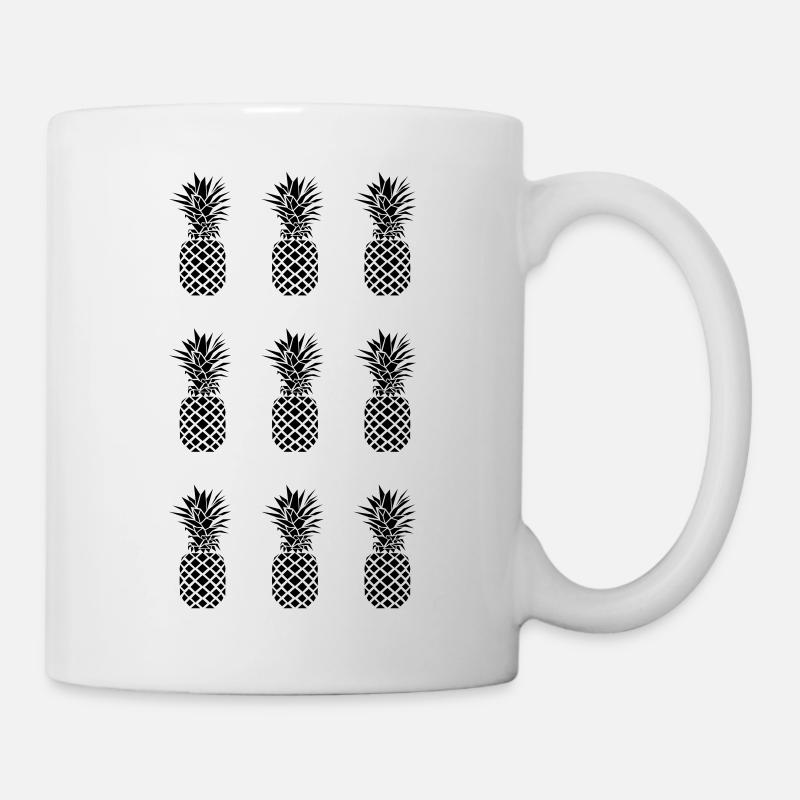 AD Pineapple Pattern Mono - Mug blanc - blanc