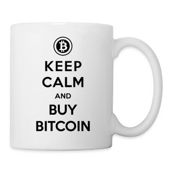 Restez calme et achetez Bitcoin Cryptomonnaie Blockchain - Mug blanc - blanc - Droite