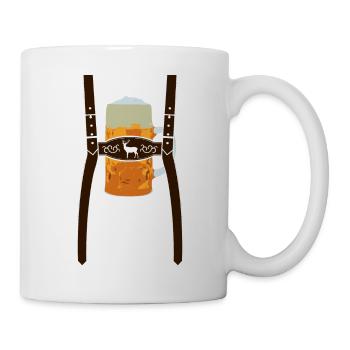 Lederhose & Bier - Tasse - Weiß - Rechts