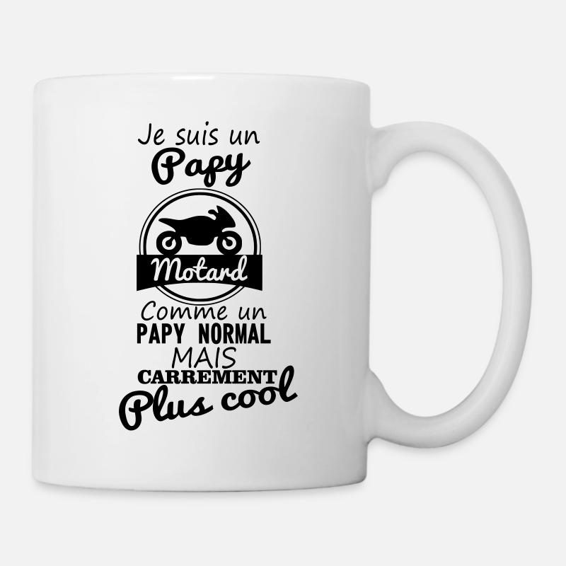 Papy motard - cadeau grand-père - Mug blanc - blanc