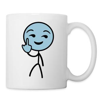 Fuck you stickman (2 col) - Tasse - Weiß - Rechts
