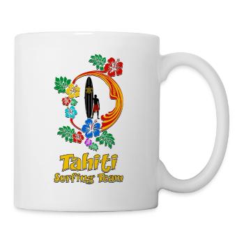 Tahiti Surfing Team 04 - Mug blanc - blanc - Droite
