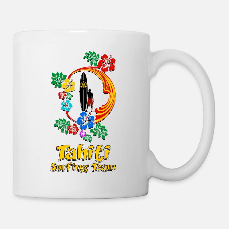 Tahiti Surfing Team 04 - Mug blanc - blanc
