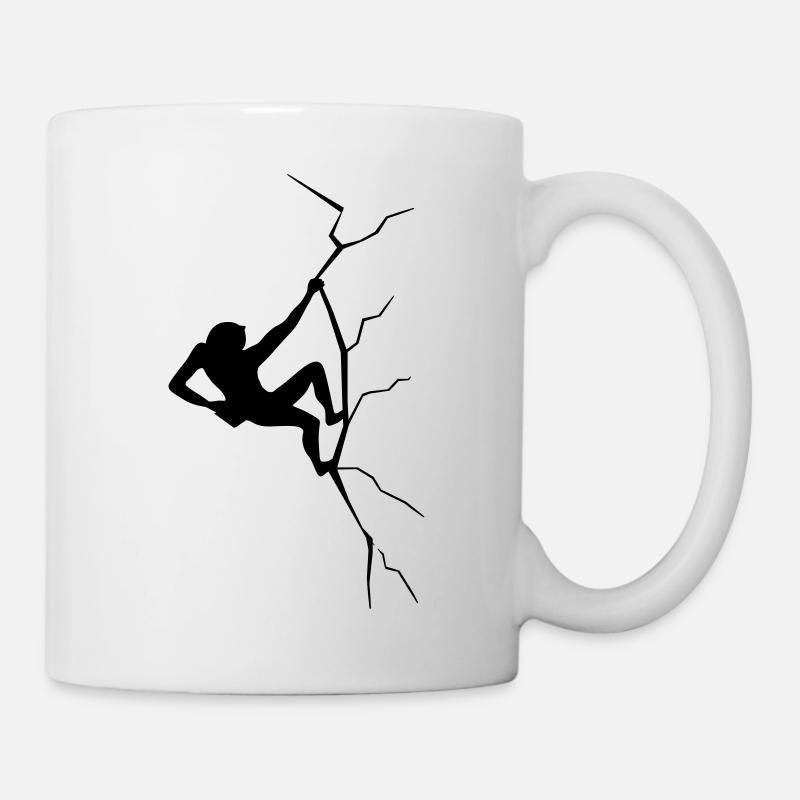 escalade de fissure - Mug blanc - blanc