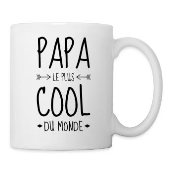 Papa Fête des Pères Naissance Bébé Anniversaire - Mug blanc - blanc - Droite