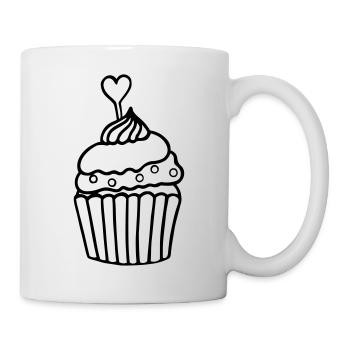 Cupcake - Tasse - Weiß - Rechts