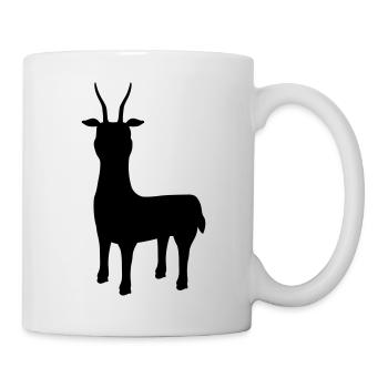 silhouette Antilope Letschwe - Tasse - Weiß - Rechts