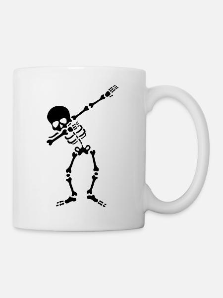 skull dabbing - Tasse - Weiß