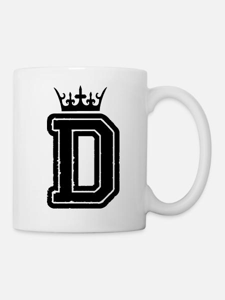 buchstabe_d_king_01 - Tasse - Weiß