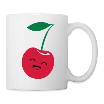 lustige_kirsche - Tasse - Weiß - Rechts