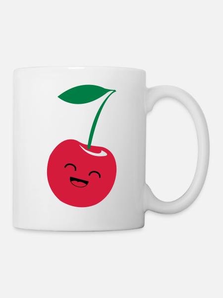 lustige_kirsche - Tasse - Weiß