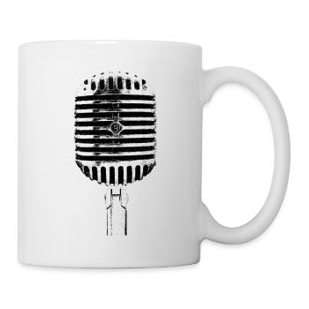 Ein cooles retro-mikrofon - Tasse - Weiß - Rechts