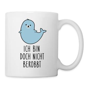 Lustige kluge Robbe - Tasse - Weiß - Rechts